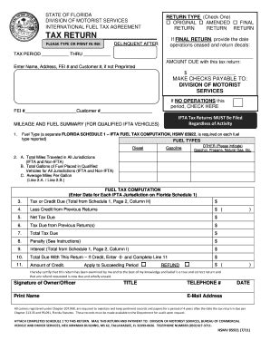 Fillable Online Flhsmv IFTA Tax Returns Department Of Highway Safety