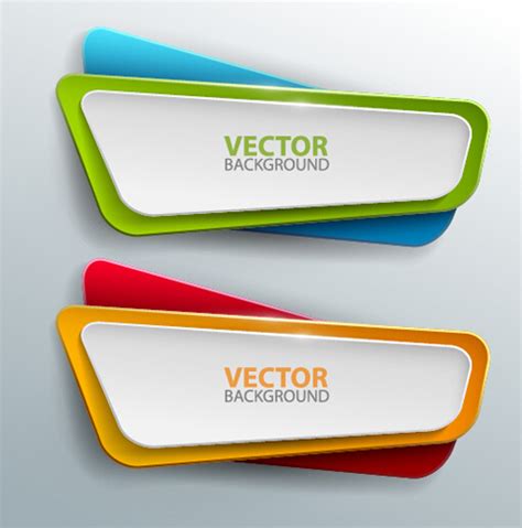 Modern Layered Banners Vector Material 13 Free Download