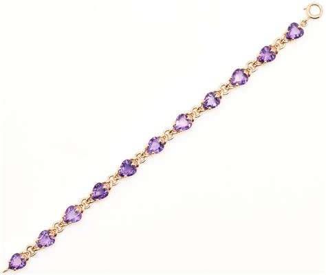 Lot 874 14K Gold Amethyst Bracelet Case Auctions