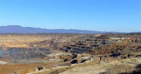 Large Open Pit Mine For Ore Mining And Exploitation Stock Image Image