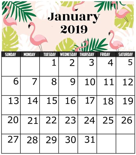 January 2019 Wall Editable Calendar Calendar Printables Calendar