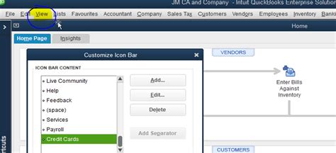 Customize The Icon Bar In Quickbooks Desktoplearn How To Customize The