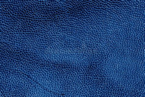 Navy Blue Leather Texture Background With Pattern Closeup Stock Photo