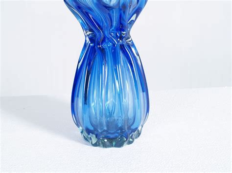 Vase Vénitien Art Nouveau en Verre Murano Soufflé de Salviati 1920s en