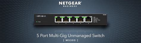 NETGEAR 5 Port Multi Gigabit Ethernet Unmanaged Network Switch MS305