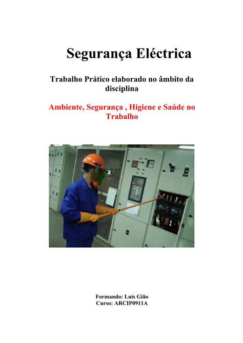 PDF Segurança Eléctrica DOKUMEN TIPS