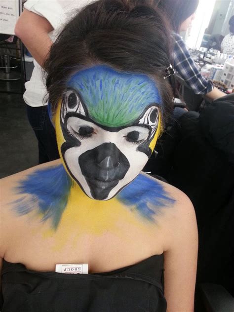 Theatre Makeup Parrot Face Painting By Xxparkin On Deviantart