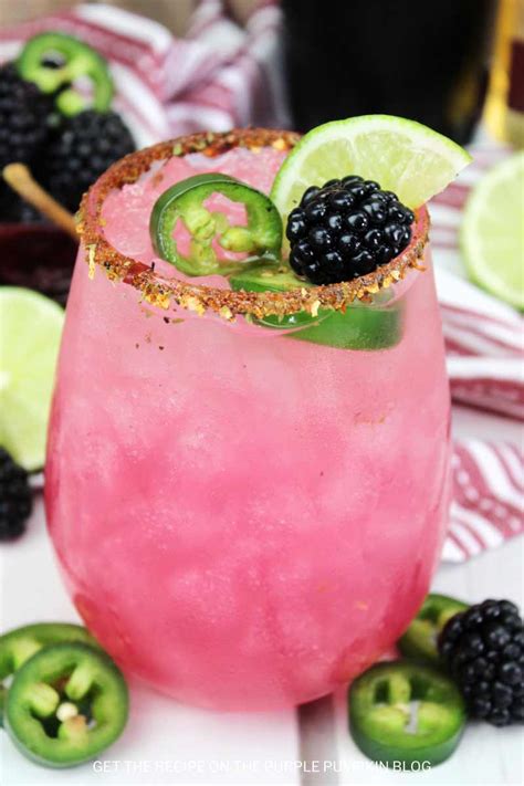 Spicy Blackberry Margaritas with Grand Marnier Crème de Mûre