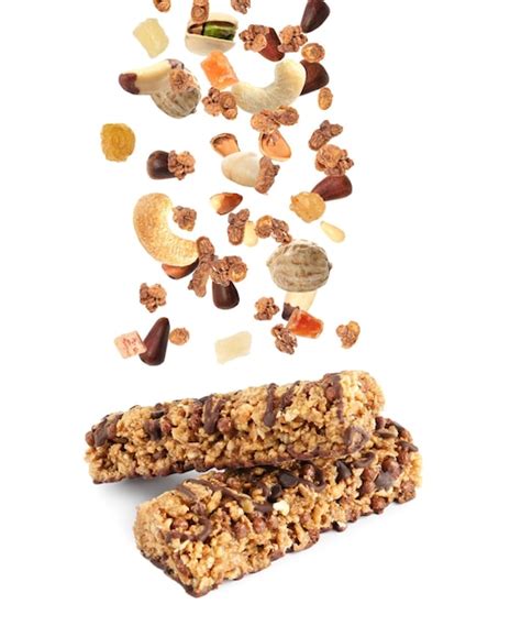 Sabrosas barras de proteínas y granola con nueces y frutos secos