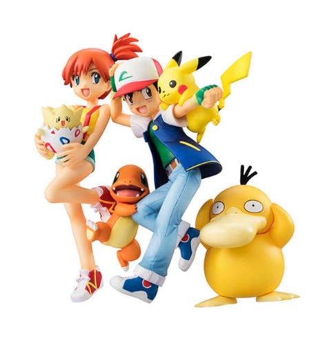 Buy Cartoon Toys Ash Ketchum With Charmander Pikachu Misty With Psyduck