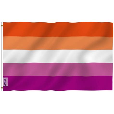 Sunset Lesbian Pride Flag Vivid Color And Fade Proof