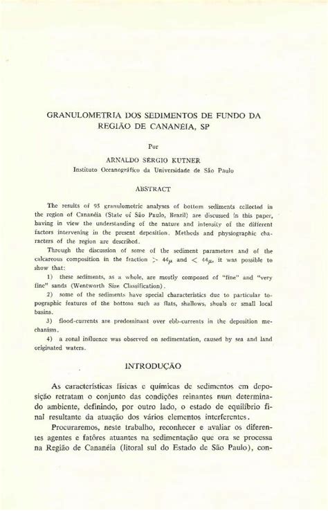 PDF GRANULOMETRIA DOS SEDIMENTOS DE FUNDO DAboletim Siteoficial Ws