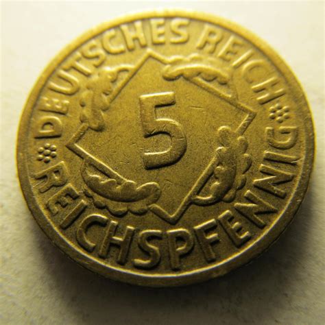 Německo Weimarer Republik 5 Reichspfennig z roku 1935 F Aukro