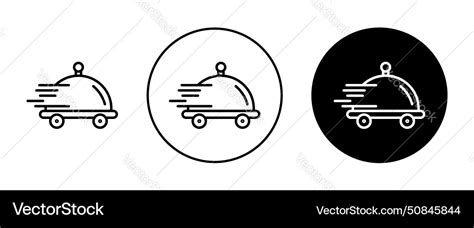 Food Delivery Icon Set Order Symbol Royalty Free Vector