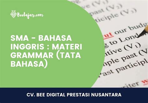 Sma Bahasa Inggris Materi Grammar Tata Bahasa Belajaria Materi Pelajaran