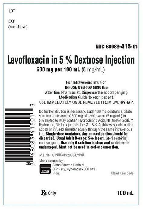 Levofloxacin Package Insert Drugs