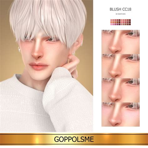 GPME GOLD Blush CC18 GoppolsMe Sims 4 Piercings The Sims 4 Skin