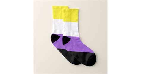 Nonbinary Pride Flag Socks Zazzle