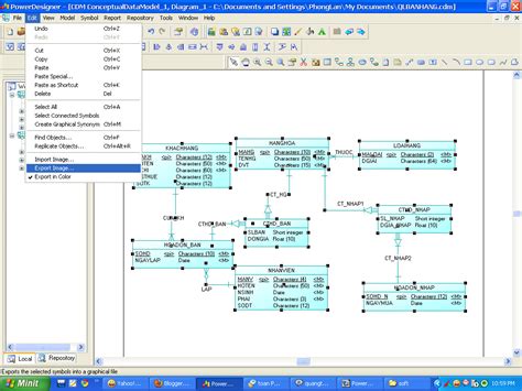Xuất mô hình ra tập tin ảnh trong Power Designer