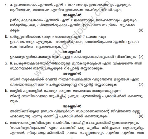 Malayalam Letter Writing Format Formal Letters