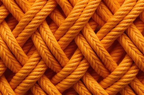 Premium Ai Image Orange Pattern Of Ropes Close Up Very Detailed