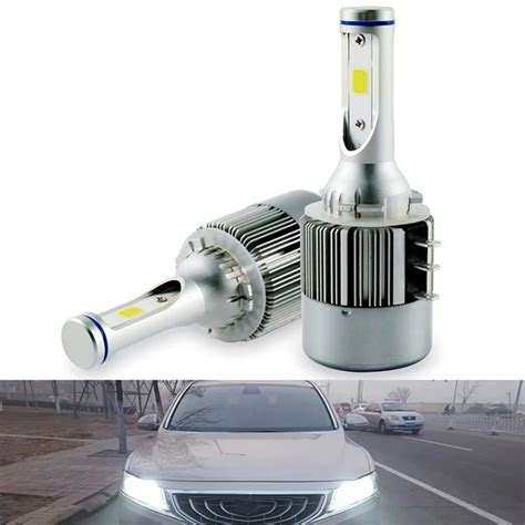 2pcs H15 HID LED Headlight 72W 7600LM Bulbs 6500K White Light C6 Cree