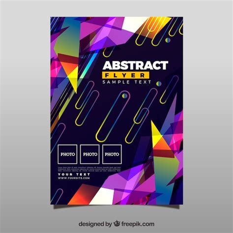 Diseño de flyer colorido abstracto Vector Gratis