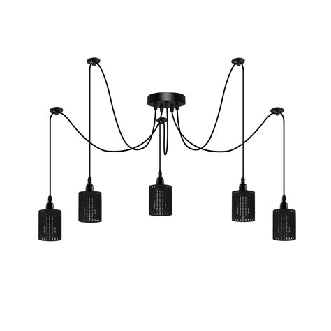 5 Way Spider Light E26 Pendant Light Adjustable Cable1755