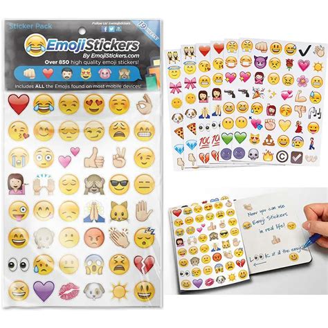 Emoji Sticker Pack Instagram Facebook Twitter iPhone iPad Emoji Sticker 20sheets/ Pack around ...