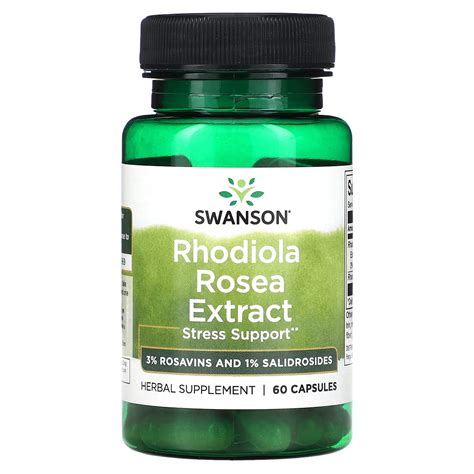 Swanson Extracto de Rhodiola rosea 60 cápsulas