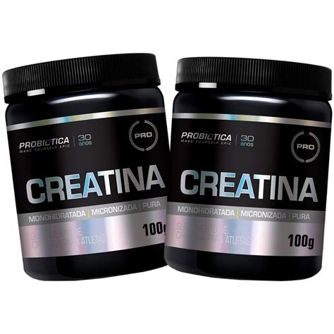 Kit 2x Creatina Monohidratada Pura 100g Probiótica Submarino