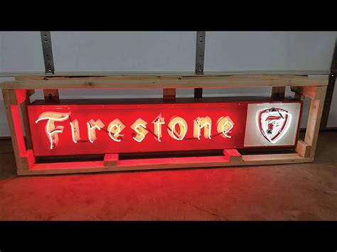 Firestone Original Tin Neon Sign Auburn Spring Rm Sotheby S