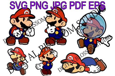 Super Mario Svg Bundle Super Mario Birthday Svg Super Mario Etsy