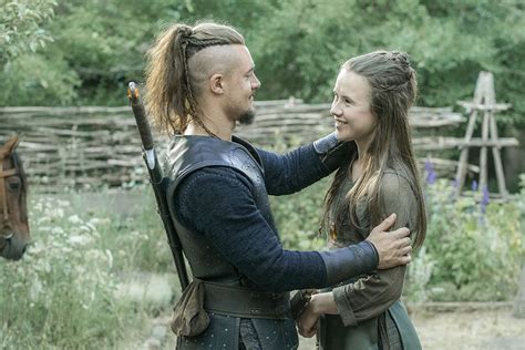 Alexander Dreymon As Uhtred And Ruby Hartley As Stiorra In Series 4 Of