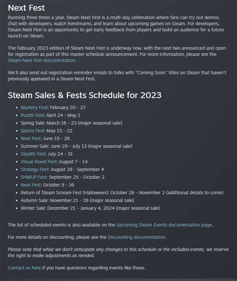 Wario64 On Twitter Steam Has Listed The Steam Sales Fest Schedule For