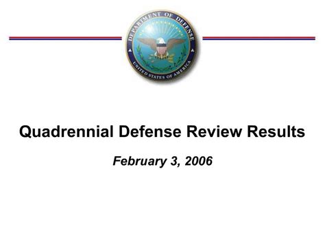 Ppt Quadrennial Defense Review Results February 3 2006 Powerpoint