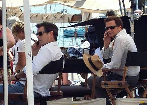 Mama Mia Set Pierce Brosnan And Colin Firth Mama Mia Pierce Brosnan Mamma Mia