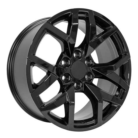 22 Black Wheel Replacement For Gmc Sierra 1500 Replica Rim 9511039