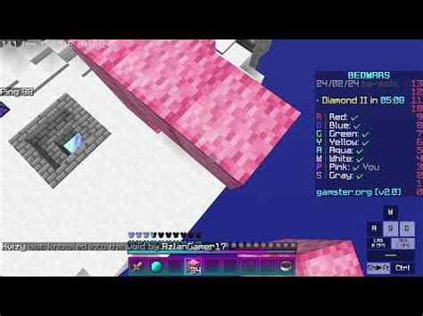 Minecraft Bedwars Ama Gamster Sunucusunda YouTube