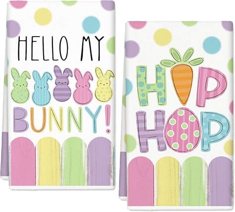 Amazon Anydesign Easter Kitchen Towel X Inch Bunny Egg