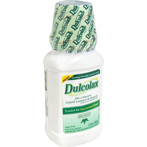 Dulcolax Milk Of Magnesia Liquid Laxative Antacid Sugar Free Mint