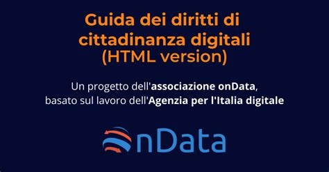 Presentazione Guida Dei Diritti Di Cittadinanza Digitali