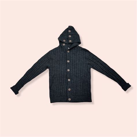 Japanese Brand Jungle Storm Cable Knitted Hooded Cardigans Grailed