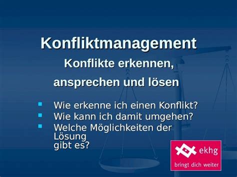 PPT Konfliktmanagement Konflikte erkennen ansprechen und lösen Wie