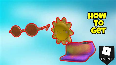 Free Items How To Get Tie Dye Visor Sunshine Backpack Shady Circle Glasses In Roblox Tai