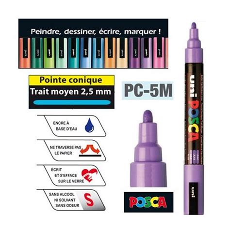 Marqueur Posca PC5M Pointe Moyenne Noir Chez Rentreediscount Loisirs