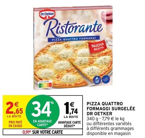 Promo Pizza Quattro Formaggi Surgel E Dr Oetker Chez Intermarch