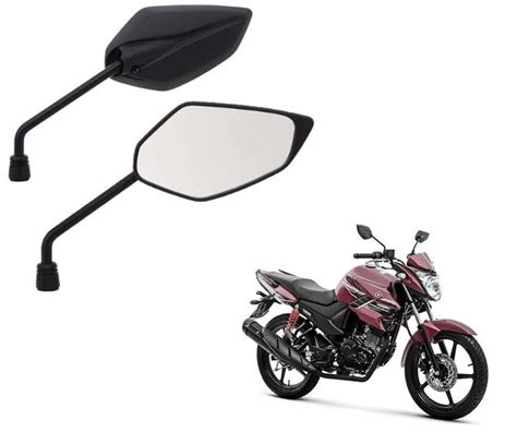 Par Espelho Retrovisor Preto Moto Rena Yamaha Fazer 150 250 Ano 2014