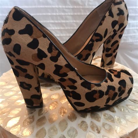 Steve Madden Leopard Print Pony Hair Pumps Gem