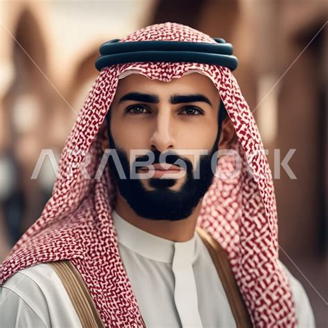 العناية بالمظهر الخارجي، صورة مقربة لرجل عربي سعودي خليجي وسيم يرتدي